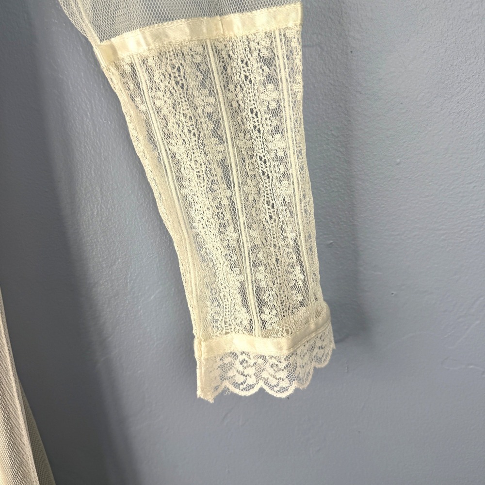 Gunne Sax by Jessica McClintock Vintage Lace Wedding Dress Ivory Maxi Boho 70s - Picture 8 of 16